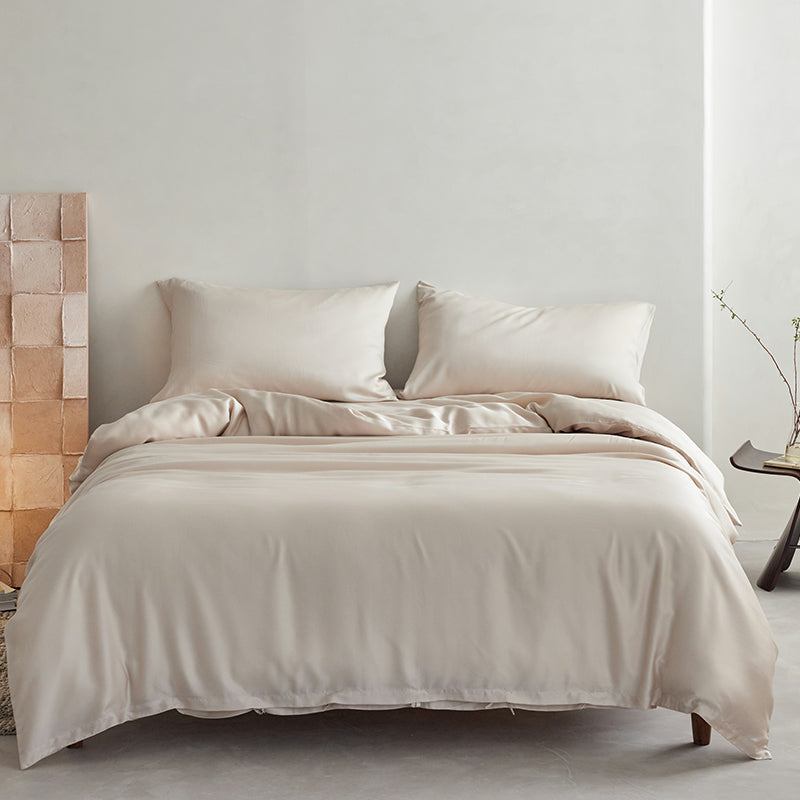 Ivory Bamboo Duvet Cover Set