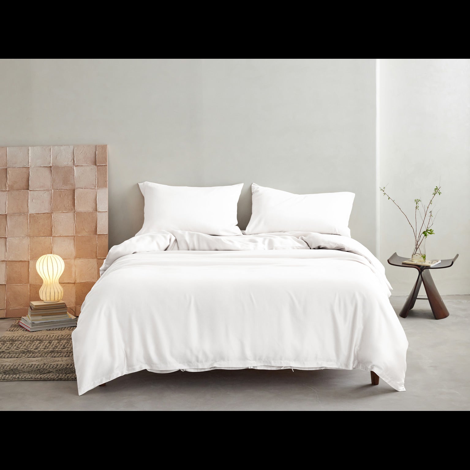 White Bamboo Duvet Cover Set