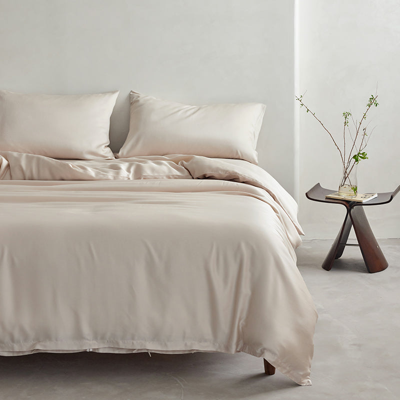 Ivory Bamboo Duvet Cover Set