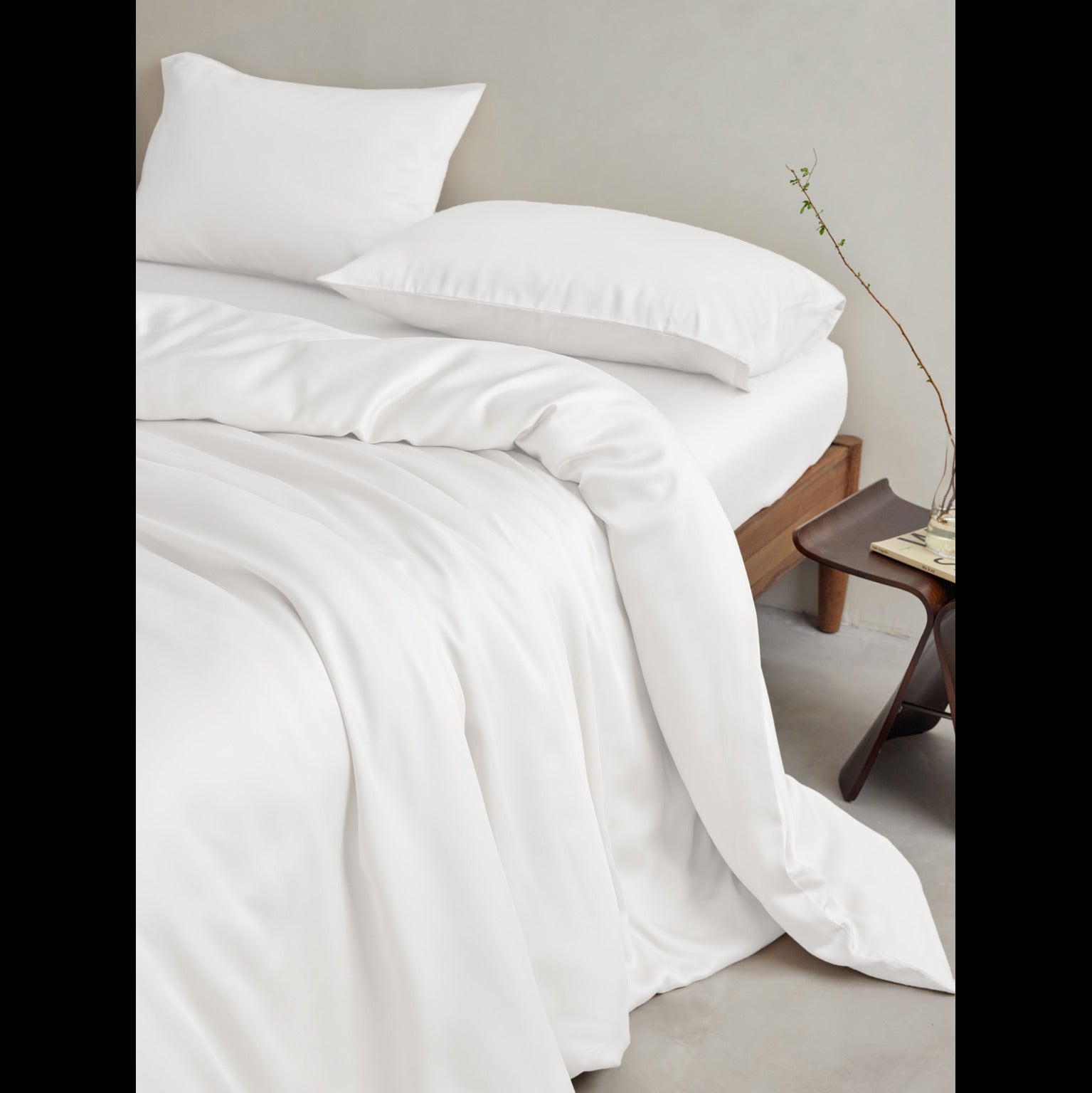 White Bamboo Duvet Cover Set