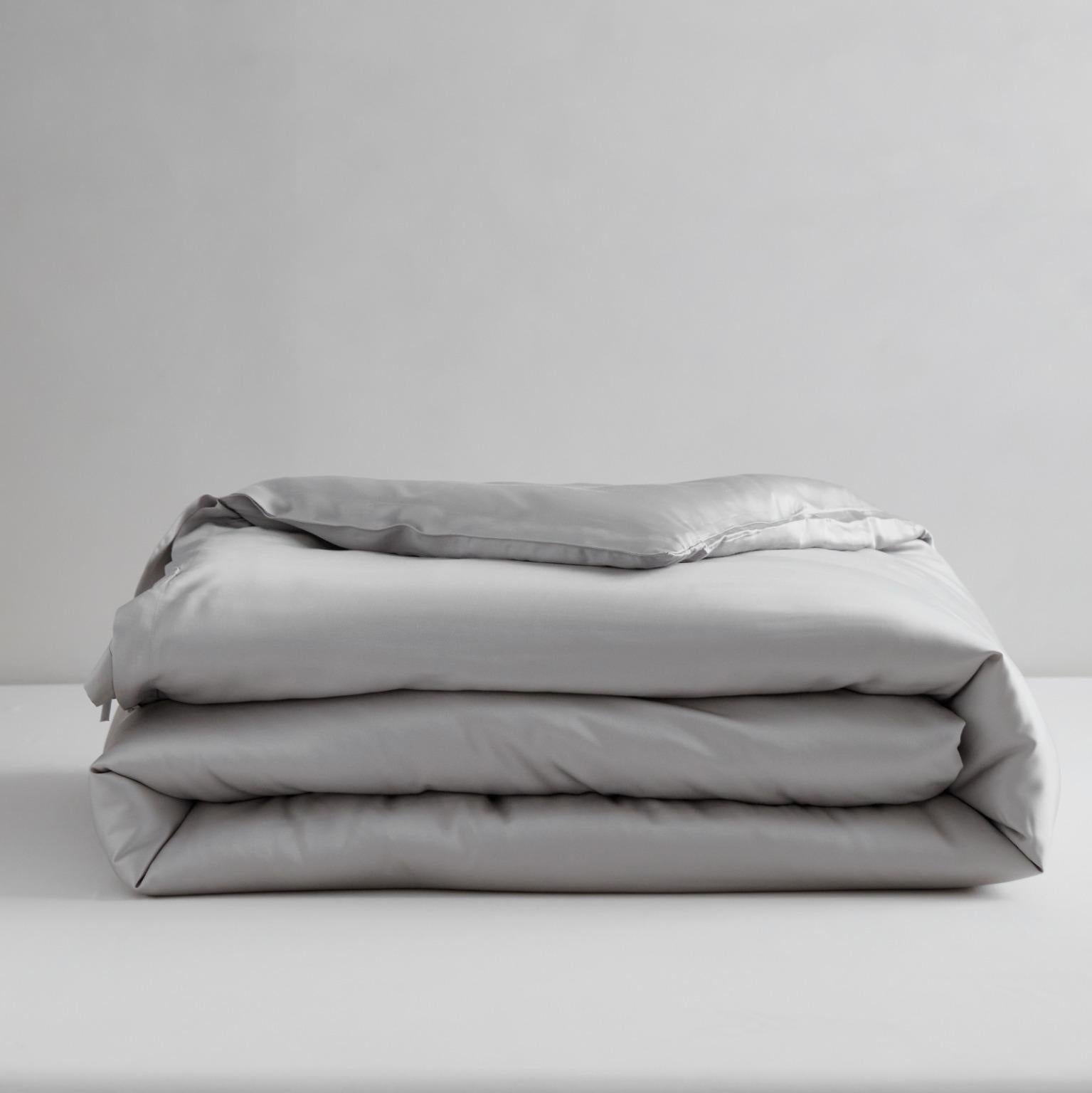 Light Grey Bamboo Duvet Cover Set