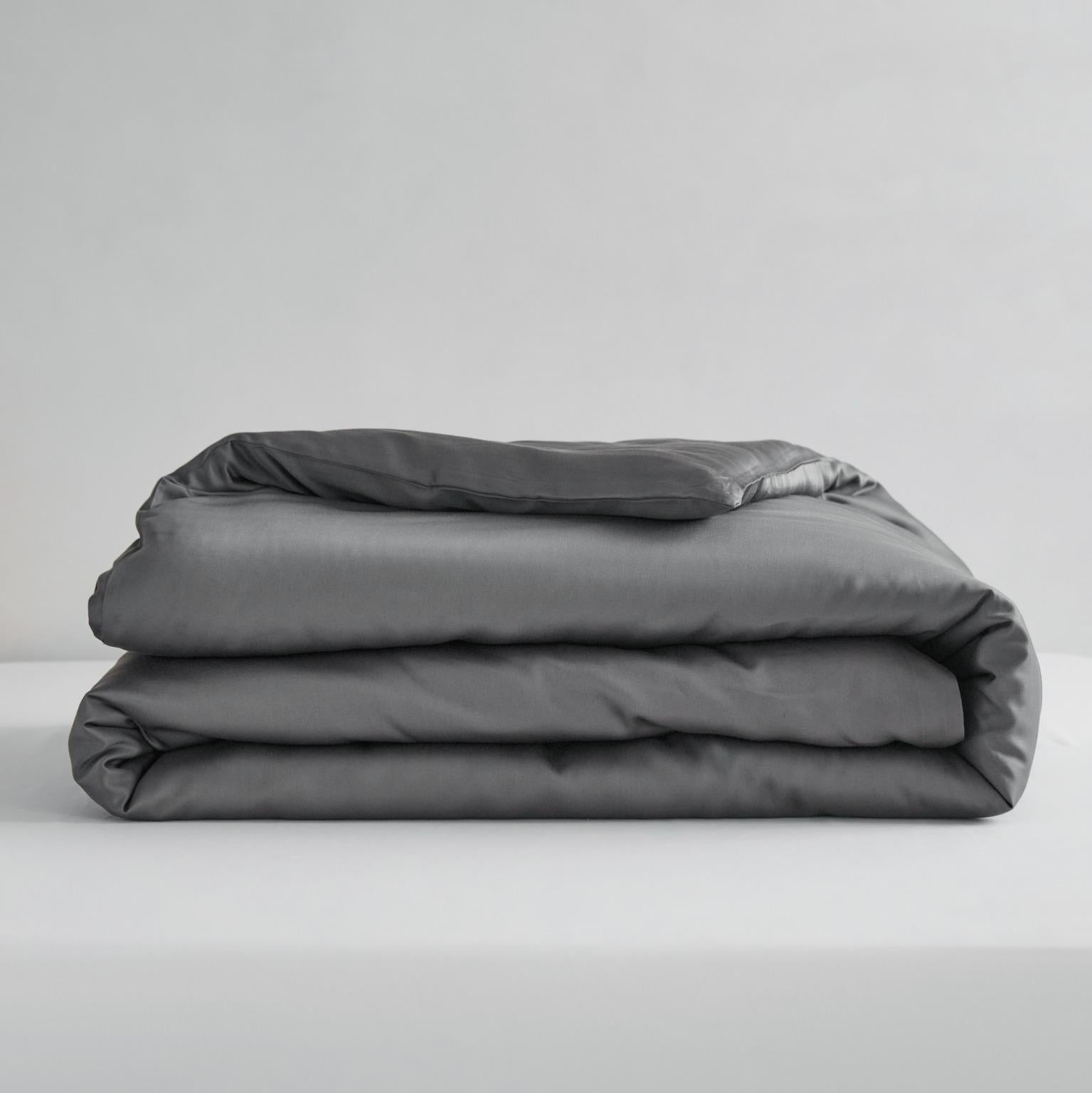 Dark Grey Bamboo Duvet Cover Set